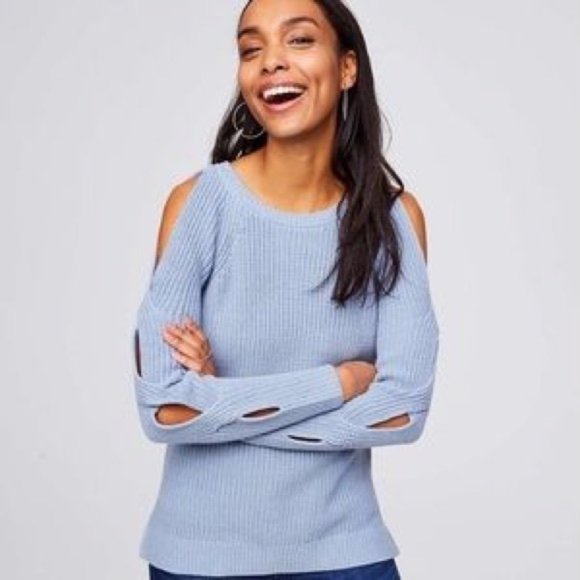 LOFT Cutout Twist Sweater - Picture 3 of 5